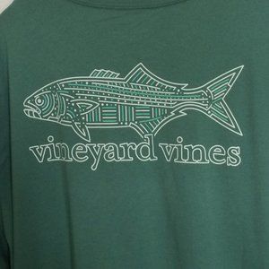Men's Vineyard Vines Green "Linear Bluefish" Tee